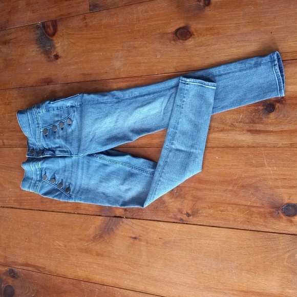 Express Denim - Express Super High Rise Stretch  Ankle Leggings, Sailor Style,  sz 0R